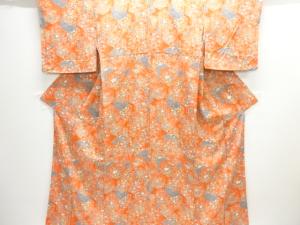 亀甲に草花模様小紋着物